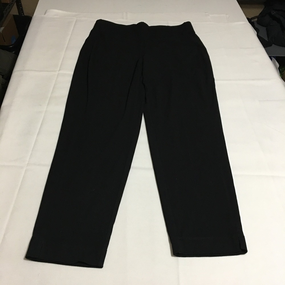 J.Jill Wearever Forward-Seam Slim Ankle Pants Women Medium Black